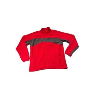 Vtg Oakley Jacket Mens Size XL Red  Fleece Full Zip Y2K Grunge Compass Logo